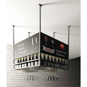 Cubik 100 Angolo - Metal Glass Holder and Bottles with Luminous ceiling