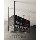 Cubik 100 - Ceiling mounted glass and bottle rack in metal