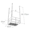 Cubik 50 - Ceiling mounted glass and bottle rack in metal