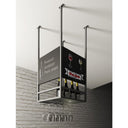 Cubik 50 - Ceiling mounted glass and bottle rack in metal