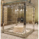 Cubo Glass Plexiglass/Metal Glass Holder Table