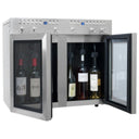 Air-conditioned dispenser 3 + 3 bottles