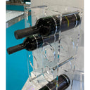 Espositore Verticale 8 Portabottiglie in Plexiglass