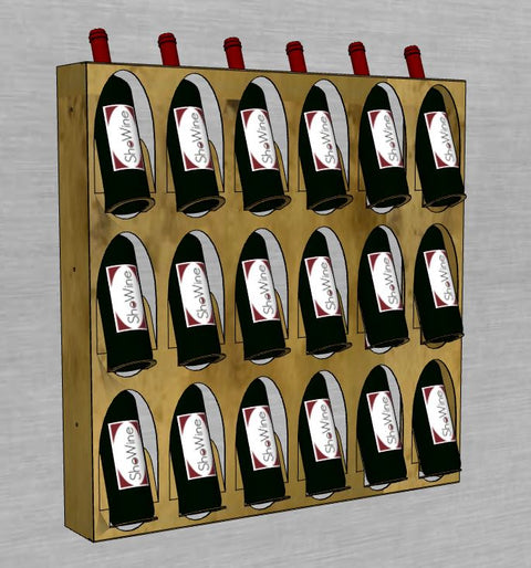 Weinregale Flaschenhalter aus Metall – geätztes Finish