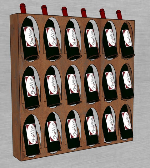Weinregale Flaschenhalter aus Metall – geätztes Finish