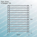 Inline 168 seats Metal bottle rack