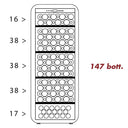 Wijnkelder Koelkast Wifi Glas 147 flessen Enkeltemperatuur