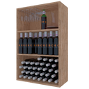 Modulo Legno 2 Ripiani Fissi K523 - 96 bottiglie