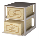 Wood Module 2 Sliding Shelves K562 - 2 Crates of 12 bottles