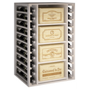 Modulo Legno 4 Ripiani Scorrevoli K546 - 4 Casse da 12 bottiglie