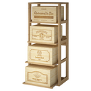 Holzmodul 4 Schieberegale K558 - 4 Kisten mit 6 Flaschen