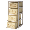 Modulo Legno 4 Ripiani Scorrevoli K564 - 4 Casse da 12 bottiglie