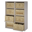 Holzmodul 8 Schieberegale K541 - 8 Kisten mit 6 Flaschen