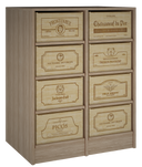 Holzmodul 8 Schieberegale K545 - 8 Kisten mit 12 Flaschen