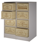 Holzmodul 8 Schieberegale K545 - 8 Kisten mit 12 Flaschen