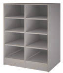 Holzmodul 8 Schieberegale K545 - 8 Kisten mit 12 Flaschen