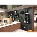 Metalen panelen (Boiserie) voor het bevestigen van magnetische flessenhouders - L. 108 cm