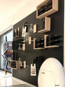 Metalen panelen (Boiserie) voor het bevestigen van magnetische flessenhouders - L. 90 cm