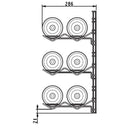 PlanWall 11x2 Magnum Bottle rack in Steel