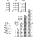 PlanWall 4x2 Bottle rack in Steel