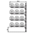 PlanWall 4x3 Flessenrek van Staal