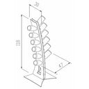 Plexy Arpa Bubbels Flessenrek van Plexiglas