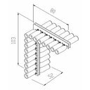 Plexy Hoek 30 Flessenhouders van Plexiglas