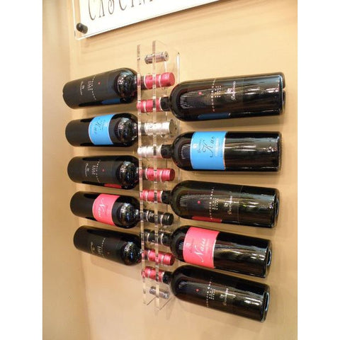 Plexy Wine 10 Portabottiglie in Plexiglass
