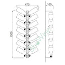 PlexyBolla Display 14 uchwytów na butelki z pleksiglasu