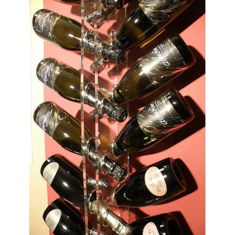 Sostenedor de botella Expositor 28 portabotellas de plexiglás