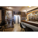 Stojak na butelki z wyspą Wood-Steel na 240 butelek