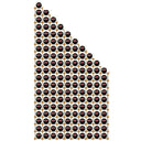 Uchwyt na butelki z drewna i stali na 145 butelek. - Rozwiązanie pod spodem