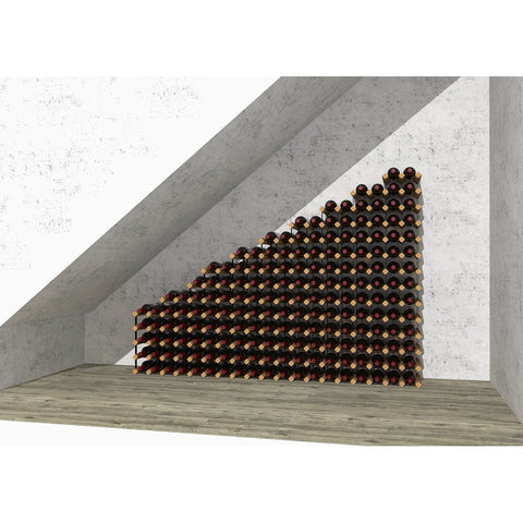 Bottle rack Wood-Steel 183 bott. - Under the stairs solution