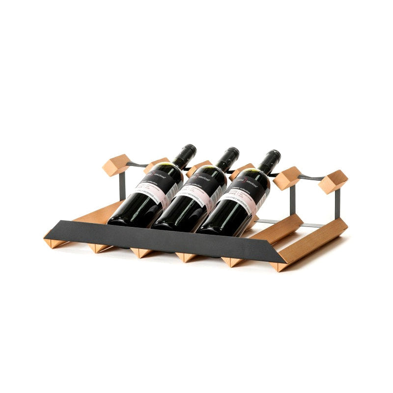 Wood-steel bottle rack for 5 bottles– Showine