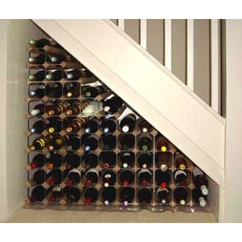 Weinregale -Stahl Flaschenhalter 57 Flaschen - Lösung unter der Treppe