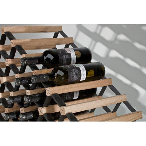 Portabottiglie Legno-Acciaio 57 bott. - Soluzione Sottoscala