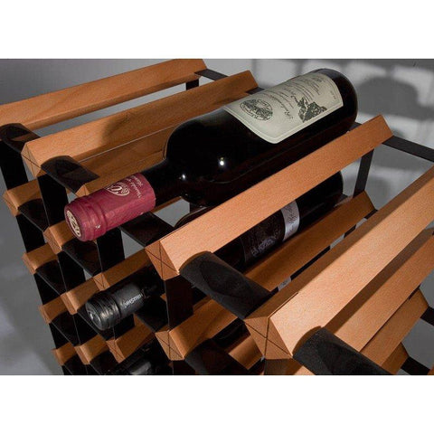Portabottiglie Legno-Acciaio 57 bott. - Soluzione Sottoscala