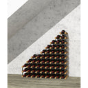 Portabottiglie Legno-Acciaio 57 bott. - Soluzione Sottoscala