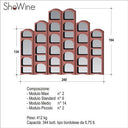 Portabottiglie soffitto a volta 344 posti bottiglia