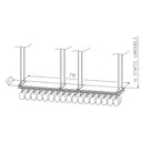 Portacalici a Sospensione o a Parete 60 posti in Plexiglass