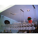 Wand- of hangende wijnrek voor 60 glazen van plexiglas