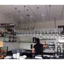 Wand- of hangende wijnrek voor 60 glazen van plexiglas