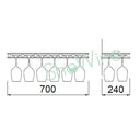 Wijnrek van plexiglas met 12 plaatsen