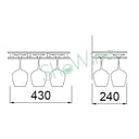 Wijnrek van plexiglas voor 6 flessen