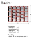 Propozycja ściennego stojaka na butelki na 287 miejsc