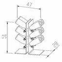 Verticale 12 Champagne Flessenrek van Plexiglas