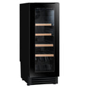 Cave à vin encastrable noire pour 22 bouteilles, mono température