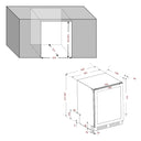 Built-in Cellar Fridge Black 44 Bottles. Single Temperature
