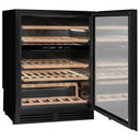 Cellar Built-in Refrigerator Black 44 Bottles Double Temperature