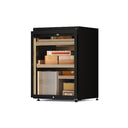 Schwarzer KLEINER Zigarrenkeller mit einer Temperatur